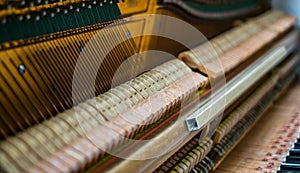 Details inside of the piano