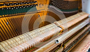 Details inside of the piano