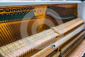 Details inside of the piano