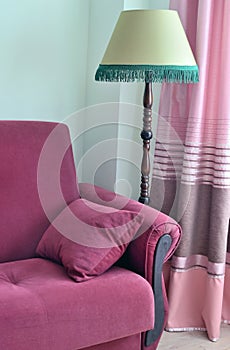 Details of the interior of the living room in a classical style