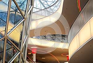 Details of an interior of modern office building