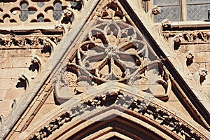 Details of Latin St. Nikolas Cathedral and later known as Famagusta Hagia Sophia Mosque entrance, Lala Mustafa Pasha Mosque is the