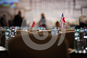 Details with the lonely flag of the United Kingdom