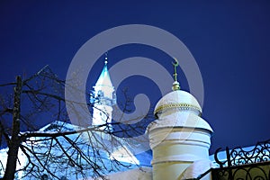 Mardjani Mosque at night in Kazan