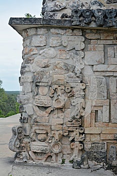 Details of Mayan Puuc Architecture Style - Uxmal, Mexico.