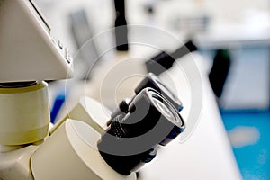 Details of a Medical Microscope close up image