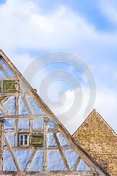 Details of medieval german gable roofs