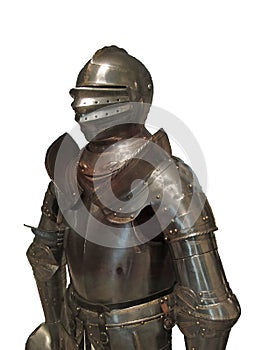 Details of medieval tournament armor, Museum of the Army, Les Invalides, Paris, France