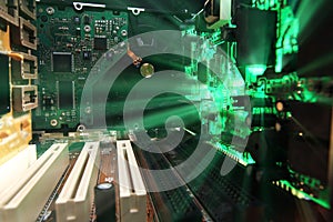 Details microelectronics computer chip photo