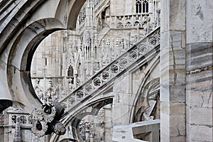 Details from Milan Cathedral Dome, Italy