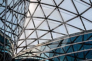 Details of modern architecture, glass office buildings