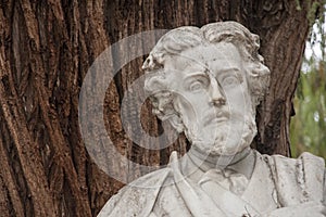 Details of the monument dedicated to the poet Gustavo Adolfo Becquer in Seville photo