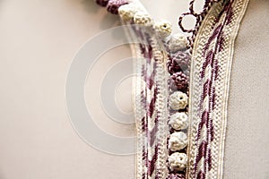 Details of a Moroccan djellaba