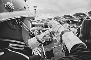 Music Band playing live music during performance photo