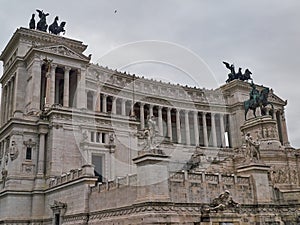 Details of the National Monument to Victor Emmanuel II in Rome, Italy