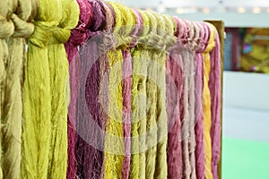 Details of natural colourful silk