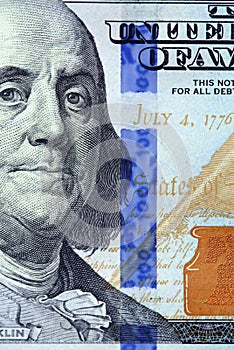 Details of new hundred dollar bill photo