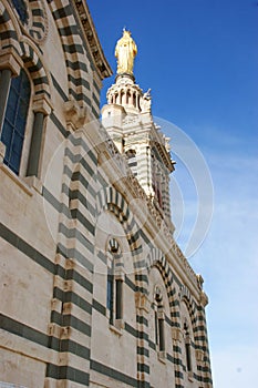 Details of Notre Dame in Marseille