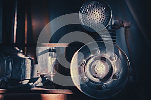 Details of an old air compressor