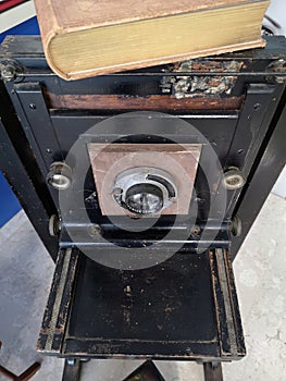 Details of old bellows camera