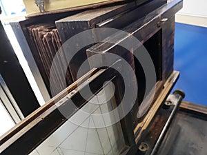 Details of old bellows camera