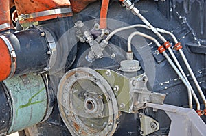 Old engine storage texture close up