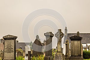Details of old gothic cemetery, Scotland