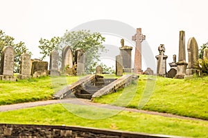 Details of old gothic cemetery, Scotland