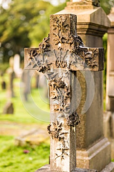 Details of old gothic cemetery, Scotland