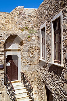 Details of old mancha castle, Greece
