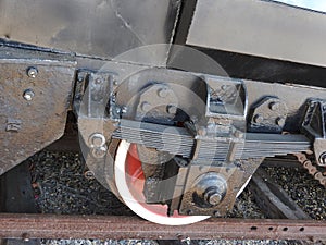 Details of old rusty locomotives close-up, texture