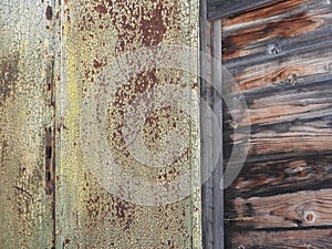 Details of old rusty locomotives close-up, texture