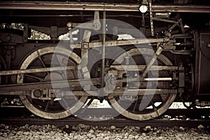 Details from an old steam train