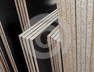 Details of particleboard folded stack photo