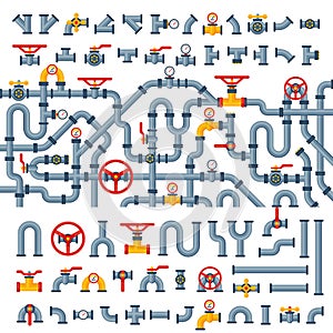 Details pipes different types collection of water tube industry gas valve construction and oil industrial pressure