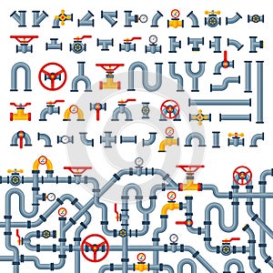 Details pipes different types collection of water tube industry gas valve construction and oil industrial pressure