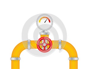 Details pipes different types collection of water tube industry gas valve construction. Vector illustration.