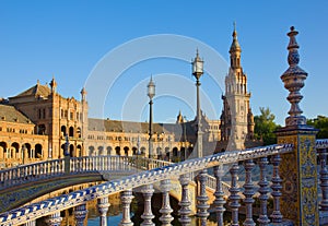 Details of Plaza de Espa?a, Seville, Spain photo