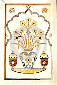 Details of polished marble surface.