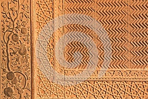 Details of polished sandstone surface.