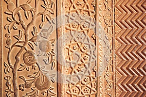 Details of polished sandstone surface.