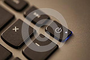 Details with the Power ON/OFF button on a laptop/computer keyboard