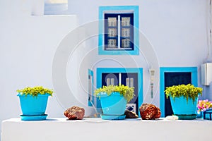 Details of quiet street on Santorini