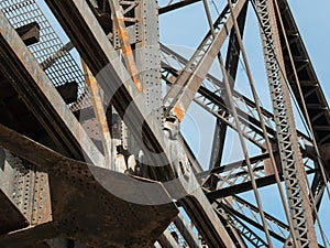 Details of the railroad bridge, Yuma, Arizona