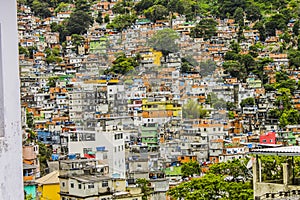 Details of the Rocinha favela in Rio de Janeiro