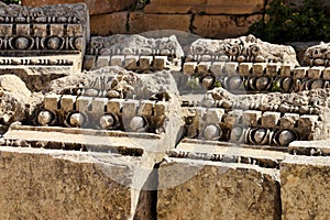 Details of ruined city of Jerash, Jordan