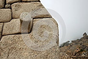 Details of ruins at village Machu Picchu, Peru