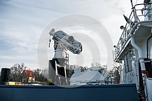 Details of the ship sea tug, Baltiysk, Russia