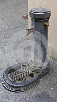 Details of Siena town - drinking fountain