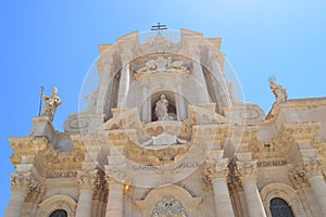Details on Siracusa Cathedral, Sicily Italy